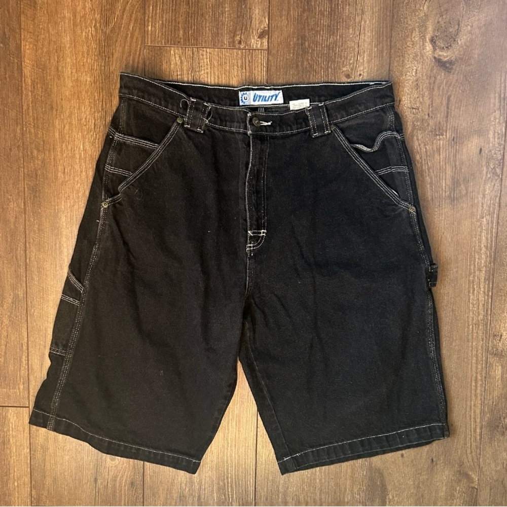 Vintage Unkut Black Denim Shorts